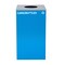 Alpine Industries Square Recycling Bin, 29 Gallons, Blue Can, Circle Opening Lid, for Cans/Bottles ALP4450-KIT-BLU-C-CB - alternate 1
